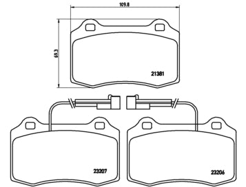 Pastiglie freno anteriori Fiat cod.p23074