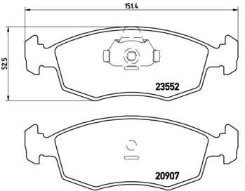 Pastiglie freno anteriori Fiat cod.p23079
