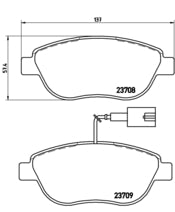 Pastiglie freno anteriori Fiat cod.p23087