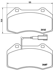 Pastiglie freno anteriori Fiat cod.p23117
