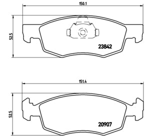 Pastiglie freno anteriori Fiat cod.p23118