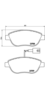 Pastiglie freno anteriori Fiat cod.p23120