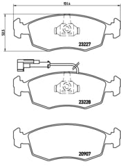 Pastiglie freno anteriori Fiat cod.p23121