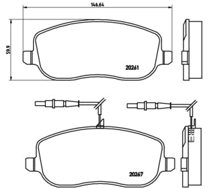 Pastiglie freno anteriori Fiat cod.p23124