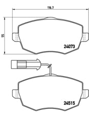 Pastiglie freno anteriori Lancia cod.p23127