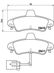 Pastiglie freno posteriori Ford cod.p24038