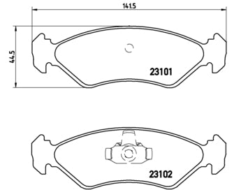 Pastiglie freno anteriori Mazda cod.p24044