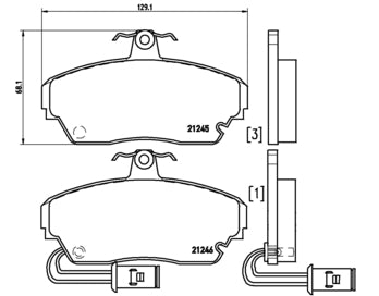 Pastiglie freno anteriori Rover cod.p28014