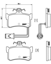 Pastiglie freno posteriori Honda cod.p28015