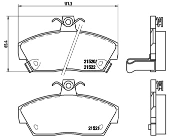 Pastiglie freno anteriori Rover cod.p28019