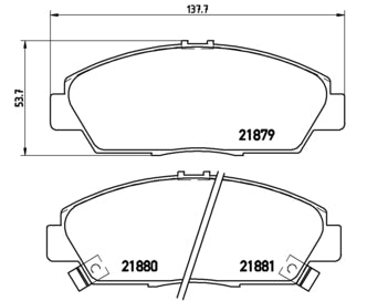 Pastiglie freno anteriori Honda cod.p28021