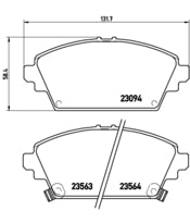 Pastiglie freno anteriori Nissan cod.p28029
