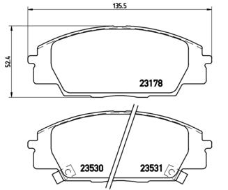 Pastiglie freno anteriori Honda cod.p28032
