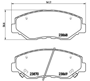 Pastiglie freno anteriori Honda cod.p28035