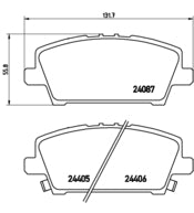 Pastiglie freno anteriori Honda cod.p28037