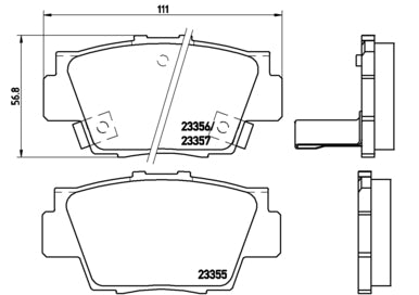 Pastiglie freno posteriori Honda cod.p28040