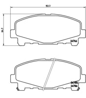 Pastiglie freno anteriori Honda cod.p28043