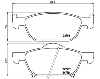 Pastiglie freno anteriori Honda cod.p28044