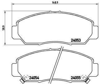 Pastiglie freno anteriori Honda cod.p28047