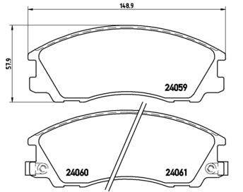 Pastiglie freno anteriori Hyundai cod.p30017