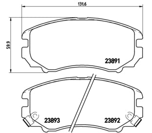 Pastiglie freno anteriori Hyundai cod.p30018