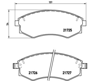 Pastiglie freno anteriori Hyundai cod.p30022