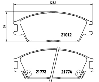 Pastiglie freno anteriori Hyundai cod.p30024