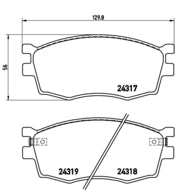 Pastiglie freno anteriori Hyundai cod.p30026