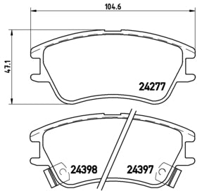 Pastiglie freno anteriori Hyundai cod.p30027