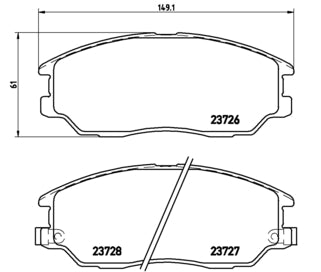 Pastiglie freno anteriori Hyundai cod.p30028