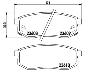 Pastiglie freno posteriori Mitsubishi cod.p30030