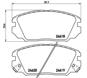 Pastiglie freno anteriori Hyundai cod.p30031