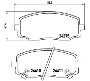 Pastiglie freno anteriori Hyundai cod.p30032