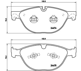 Pastiglie freno anteriori Jaguar cod.p36025