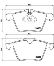 Pastiglie freno anteriori Jaguar cod.p36027