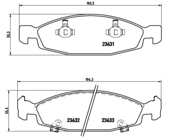 Pastiglie freno anteriori Jeep cod.p37005