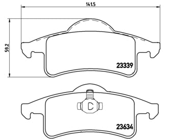 Pastiglie freno posteriori Jeep cod.p37006