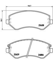 Pastiglie freno anteriori Jeep cod.p37007