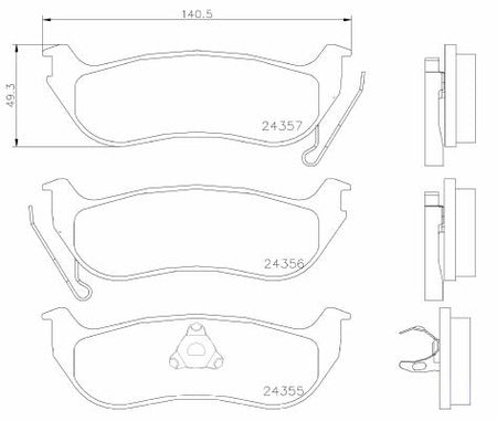 Pastiglie freno posteriori Jeep cod.p37009