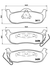Pastiglie freno posteriori Jeep cod.p37011