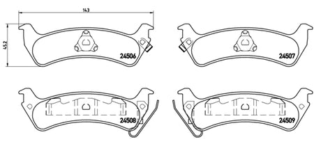 Pastiglie freno posteriori Jeep cod.p37012