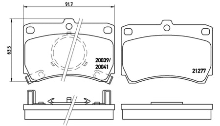 Pastiglie freno anteriori Mazda cod.p49007