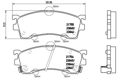Pastiglie freno anteriori Mazda cod.p49023