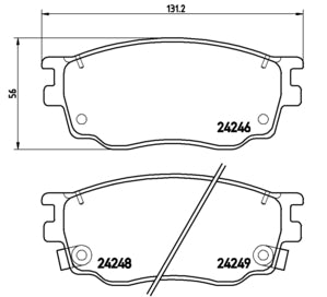 Pastiglie freno anteriori Mazda cod.p49033