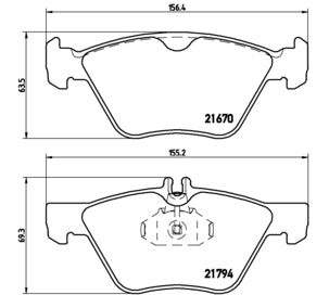 Pastiglie freno anteriori Mercedes cod.p50026