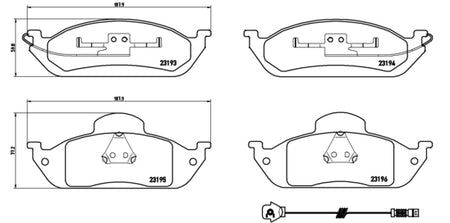 Pastiglie freno anteriori Mercedes cod.p50039