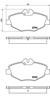 Pastiglie freno anteriori Mercedes cod.p50049