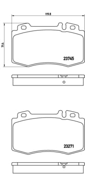 Pastiglie freno anteriori Mercedes cod.p50053