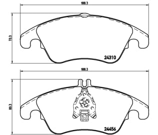 Pastiglie freno anteriori Mercedes cod.p50069