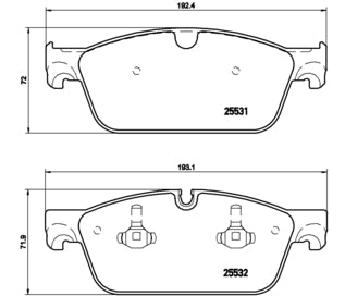 Pastiglie freno anteriori Mercedes cod.p50102